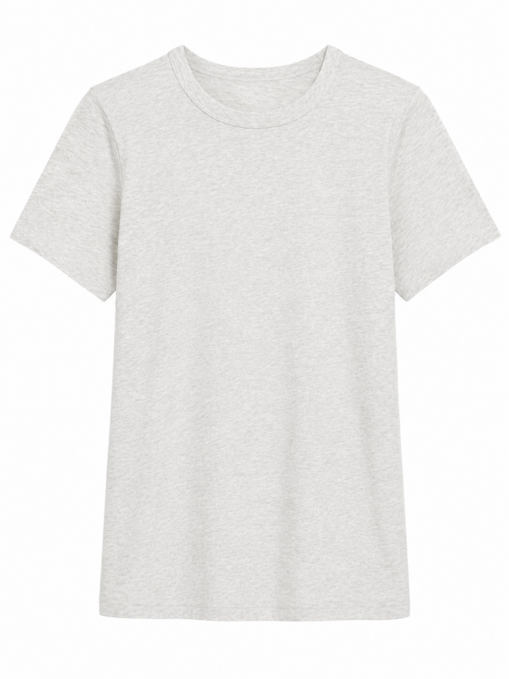 Light Heather Grey Solid T-Shirt