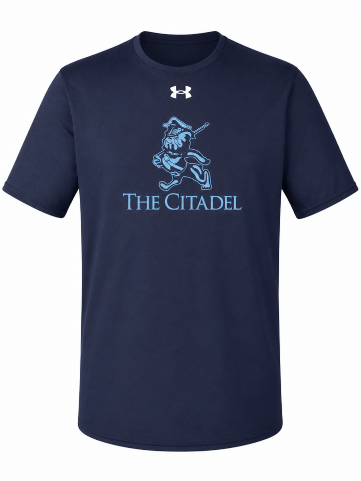 Navy Short-Sleeve T-Shirt with Mascot Graphic