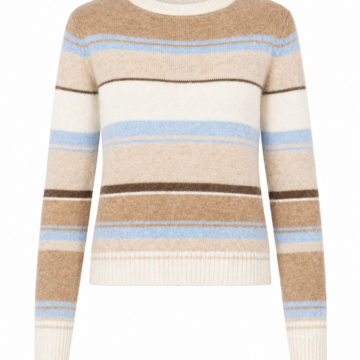 Multicolor Striped Crewneck Sweater with Regular Fit