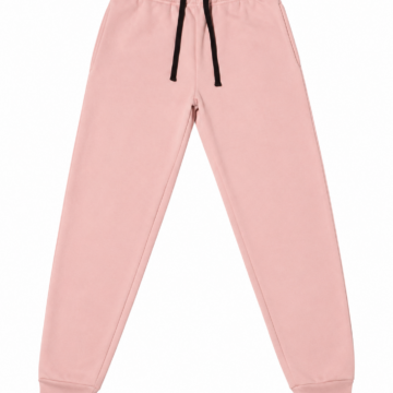 Light Pink Tapered Jogger Sweatpants with Ribbed Cuffs