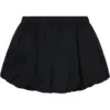 Black Bubble-Hem Mini Skirt