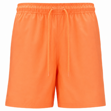 Orange Relaxed-Fit Athletic Shorts