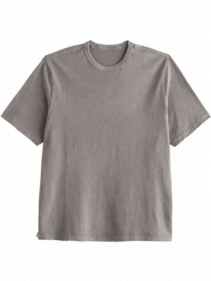Acid-Wash Grey Oversized T-Shirt